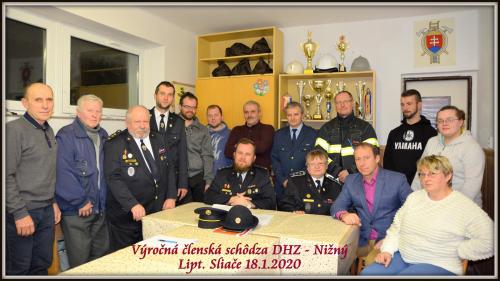 Výročná členská schôdza DHZ Liptovské Sliače - Nižný 18.01.2020