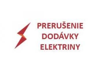 Oznámenie o prerušení distribúcie elektriny Stredný a Nižný Sliač 1