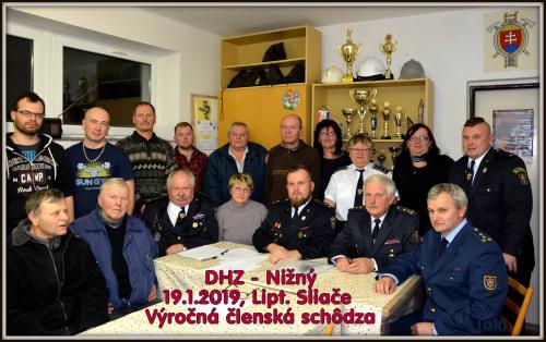 Výročná členská schôdza DHZ - Nižný Sliač 19.01.2019