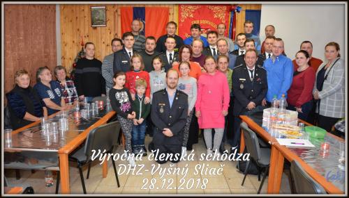 Výročná členská schôdza DHZ - Vyšný Sliač 27.12.2019